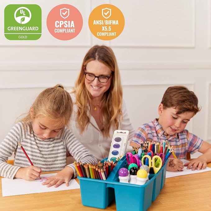 ECR4Kids 24in x 48in Rectangular Hardwood Table with 22in Legs, Kids Furniture, Honey
