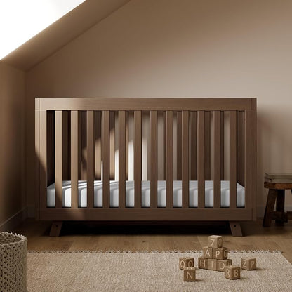 Storkcraft Beckett 3-in-1 Convertible Crib – GREENGUARD Gold Certified, Fits Standard Crib Mattress, Converts to Toddler Bed and Daybed, 4 Mattress Heights, Grow-with-Me Design (Hazelnut)
