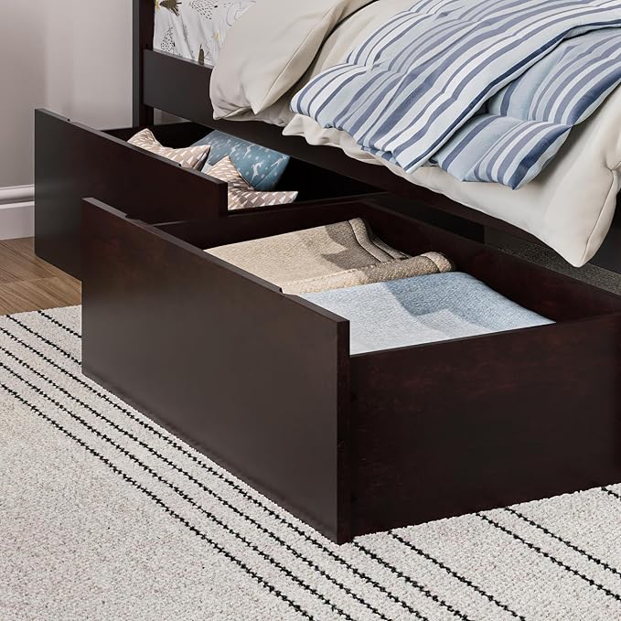 AFI Twin/Full Under Bed Storage Drawers (Set of 2), Espresso