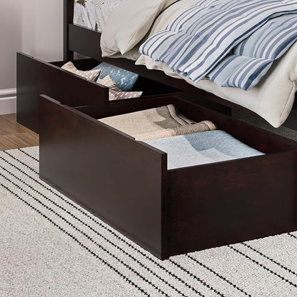 AFI Twin/Full Under Bed Storage Drawers (Set of 2), Espresso
