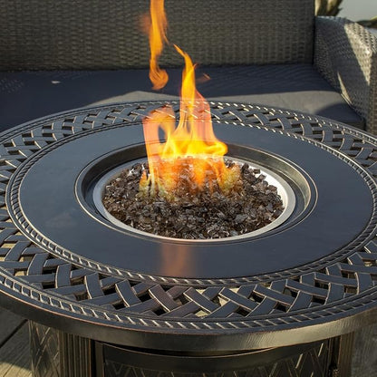 Mr. Fireglass 10 Pounds Fire Glass - 1/2 Inch High Luster Reflective Tempered Glass Rocks for Fireplace Fire Pit Table and Landscaping, Bronze