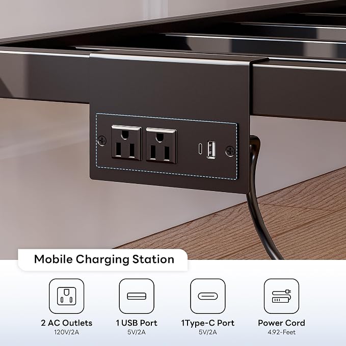 LIKIMIO Twin XL Corner Bed Frame, Modern Daybed with Upholstered Guardrail | Under-Bed Storage Drawers, Built-in Charging Station, Adjustable Smart LED Lights, Gray