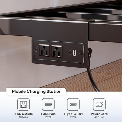 LIKIMIO Twin XL Corner Bed Frame, Modern Daybed with Upholstered Guardrail | Under-Bed Storage Drawers, Built-in Charging Station, Adjustable Smart LED Lights, Gray