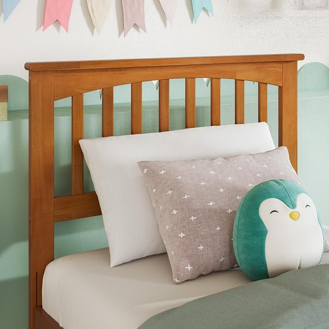 AFI, Mission Twin Solid Wood Headboard, Light Toffee
