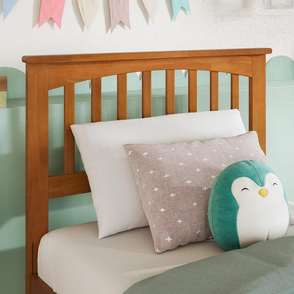AFI, Mission Twin Solid Wood Headboard, Light Toffee