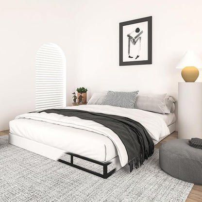 Qingzhou 5 Inch Box Spring Full Size Bed, Heavy Duty 3000 LBS Metal Bed Base with Easy Clean Fabric Cover Easy Assembly Mattress Foundation