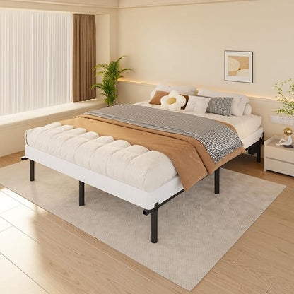 DORITRON 4 Inch Low Profile Box Spring Queen, 3000lbs Heavy Duty Queen Size Box Spring Bed Base Metal Mattress Foundation, Easy Assembly, Noise Free