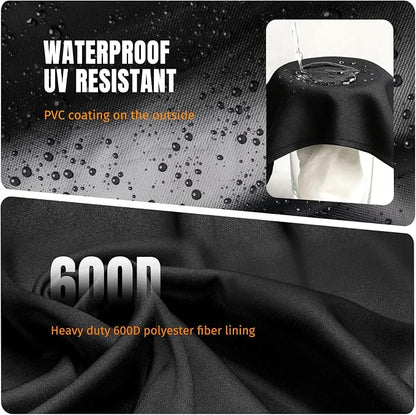 SHINESTAR Fire Pit Cover Square, Fits for 28-32 Inch Fire Pit Table, Gas Fire-600D Heavy Duty Fabric, Waterproof and Windproof, 32 x 32 x 24 Inches, Black