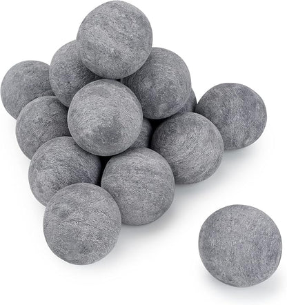 Stanbroil Ceramic Balls - 3” Round Fire Stones for Fire Pit Fire Bowl and Fireplace - Set of 15, Gray