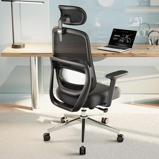 Ergonomic Office Chair, Home Office Desk Chairs, 3D Lumbar Support High Back Desk Chair, Comfortable Computer Chair & Gaming Chair for Office & Home - Black