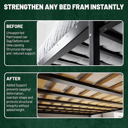 Treaton, 0.68-Inch Vertical Wooden Bunkie Board/Bed Slats, Twin, Beige