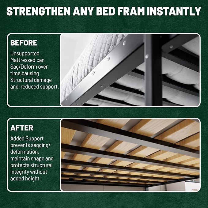 Treaton, 0.68-Inch Heavy Duty Vertical Wooden Bunkie Board/Bed Slats, Twin, Beige