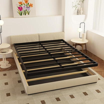 Maenizi Queen Size Box Spring 2 Inch Low Profile, Heavy Duty Metal Box Spring Bed Base Bunkie Board, Mattress Foundation, Easy Assembly, Noise Free, Black
