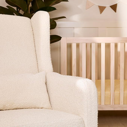 Carter's by Davinci Arlo Recliner and Swivel Glider in Ivory Boucle, Greenguard Gold Certified