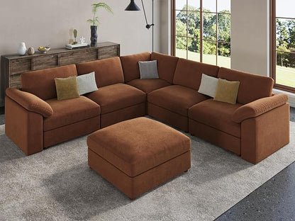 EASE MOOSE Sectional Modular Sofa,Luxury Comfty Deep Seat Couch for Living Room,Solid Wood Frame Sofa,Removable and Washable