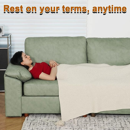 EASE MOOSE Oversized Modular Sectional Sofa,Leather Sectional Couch with Deep Seat, Classic Extra Large U Shaped Couch,Faux Leather Material Sofa Comfy Scratch Resistant for Living Room,Green
