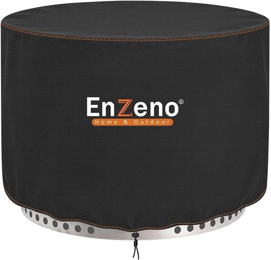 Enzeno Fire Pit Cover Round for Solo Stove Yukon 27-29",Waterproof Oxford Cloth Fire Pit Cover,Fits for Gas/Table/Bowl Fire pits - 29" D X 18" H
