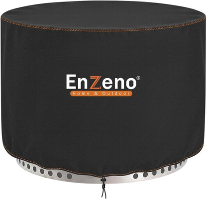 Enzeno Fire Pit Cover Round for Solo Stove Yukon 30-32",Waterproof Oxford Cloth Fire Pit Cover,Fits for Gas/Table/Bowl Fire pits - 33" D X 18" H