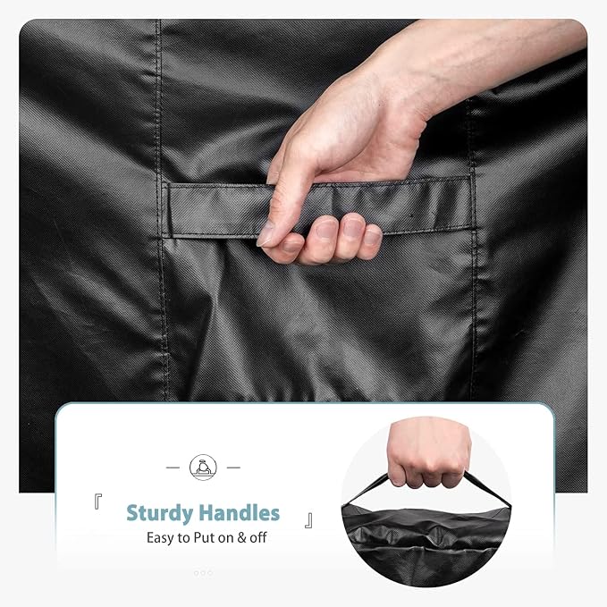 SHINESTAR Rectangle Fire Pit Cover, Fits for 54-56 Inch Gas Fire Table, Waterproof and Windproof, 56 x 26 x 24 Inches, Black