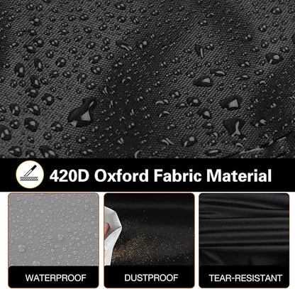 Saking Rectangular Fire Pit Cover, Waterproof Windproof Anti-UV Heavy Duty Cover for Gas Fire Table Furniture - 42 x 24 x 24 inch