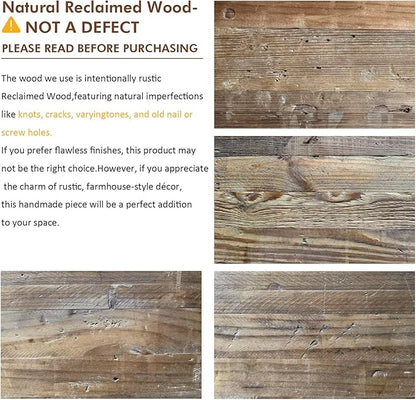 HOKYHOKY Reclaimed Solid Wood Bench-43.3" Farmhouse Entryway Bench with Storage Shelf, Narrow Rustic Bench for Hallway, Kitchen, Bedroom, Dining