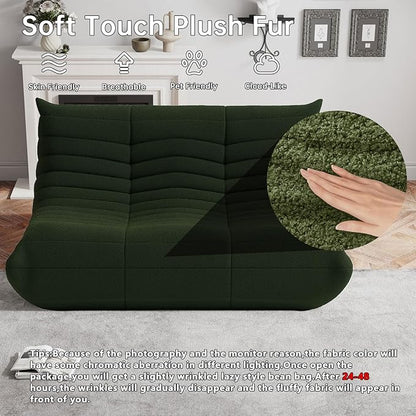 WHGBJA Bean Bag Chairs for Adults with Memory Foam Couch, Loveseat Sofa Chair for Bedroom, Living Room, Reading, Gaming Floor Sofa Couch, Boneless, Comfy