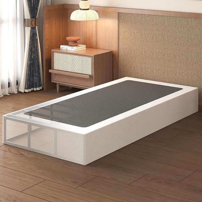 Lutown-Teen 12 Inch Twin XL Box Spring High Profile, Heavy Duty Metal Box Spring Twin XL Bed Base with Fabric Cover, Mattress Foundation, Noise Free, Easy Assembly