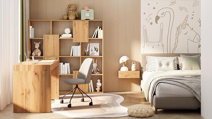 Mobili Fiver, Evolution Desk 70.9 x 23.6 in, Rustic Oak with Two Legs, Made in Italy