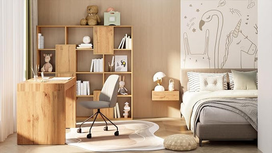 Mobili Fiver, Evolution Desk 70.9 x 23.6 in, Rustic Oak with Two Legs, Made in Italy