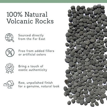 Black Lava Rocks for Fire Pit - 3 to 5 inch 10 lbs - Gas Fireplace Rocks - Black Lava Rock for Propane Fire Pit - Decorative Lava Stone Volcanic Rock for Outdoor & Indoor Gas Fireplace