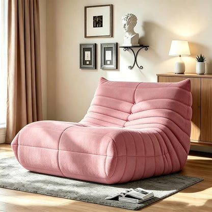 WHGBJA Bean Bag Chair for Adults, Lazy Bean Bag Sofa for Bedroom, Living Room, Reading, Gaming Floor Sofa Chair, Boneless, Comfy