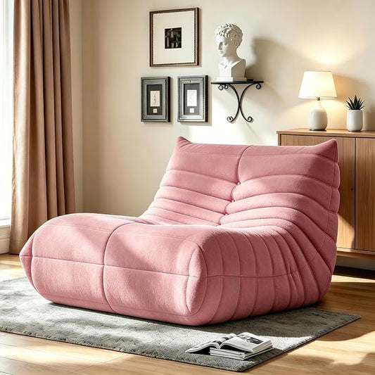 WHGBJA Bean Bag Chair for Adults, Lazy Bean Bag Sofa for Bedroom, Living Room, Reading, Gaming Floor Sofa Chair, Boneless, Comfy