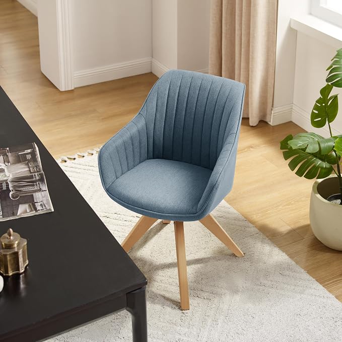 Art Leon Beech Wood Swivel Desk Chair for Home Office, No Wheels