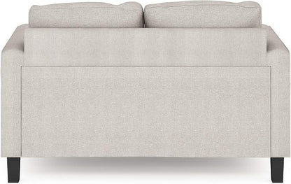 Furinno Bayonne Modern Upholstered Loveseat/Sofa Couch for Living Room, Fog