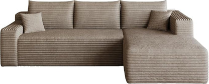 95" L Shaped Boneless Sectional Sofa Couch with Chaise Lounge, Minimalist Right Facing Compressed Cloud Modular Sectional Sofa Corner Couchfor Living Room,No Assembly Required
