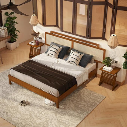 Neil Bed Frame - King - Milk Chocolate