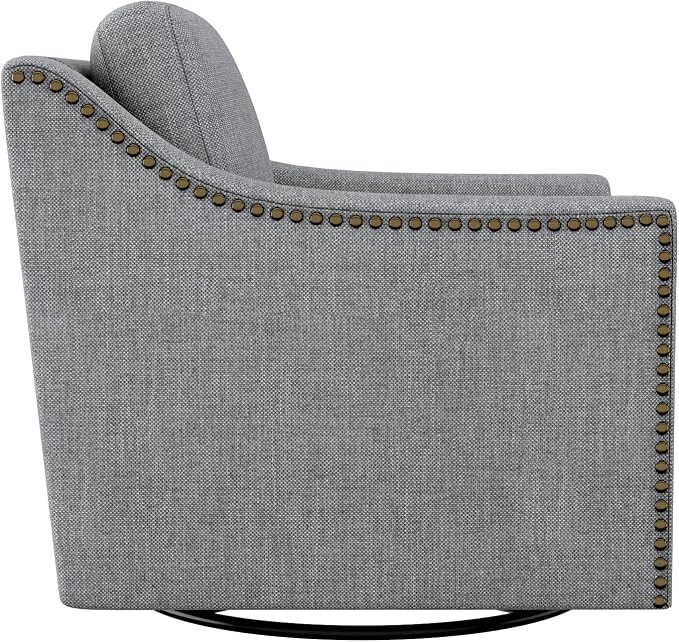 Swivel Accent Chair Set of 2，Armchair，Bronze Nail Decoration Comfy Living Room Chair,Single Sofa Chair，Reading Chairs,for Living Room Bedroom Reading Apartment (Gray, 2 Gray)