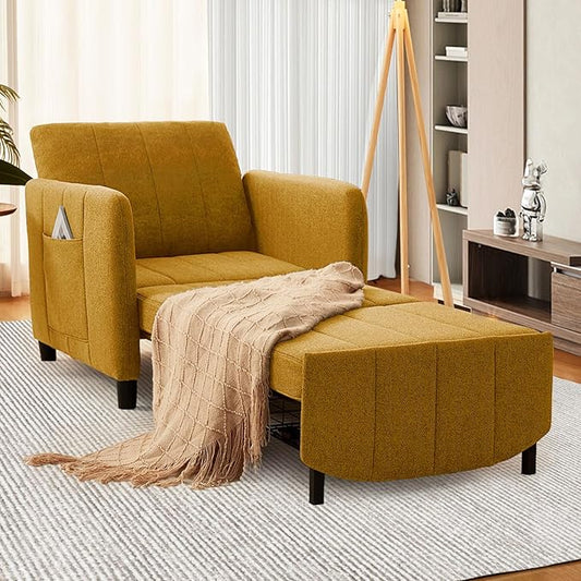 ZZW Sleeper Chair 84" Extra Long Convertible Chair Bed Upgraded 3-in-1 to 4-in-1 Pull Out Chair & Single Sofa Bed for Adult Sleeping Chairs for Living Room & Small Space