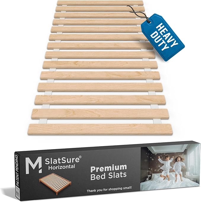 Meliusly Twin Bed Slats 38x75 – Heavy Duty 0.6 Inch Thick Replacement Wood Slats for Twin Size Bed Frame, Slatted Bed Base with Under 2.5 Inch Spacing, Wooden Mattress Support Slats for Platform Bed