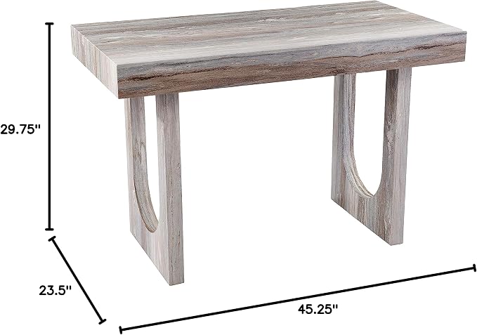 SEI Furniture Chadkirk Writing Desk, Brown Faux Marble (AMZ7336211OH)