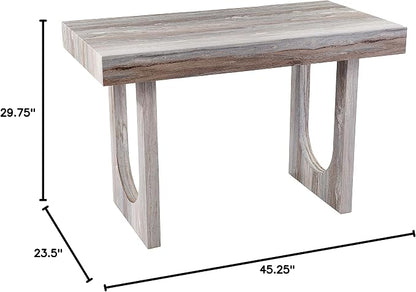 SEI Furniture Chadkirk Writing Desk, Brown Faux Marble (AMZ7336211OH)