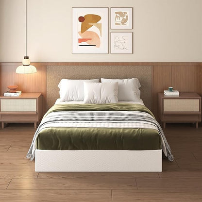 Lutown-Teen 12 Inch California King Box Spring High Profile, Heavy Duty Metal Cali King Box Spring Bed Base with Fabric Cover, Mattress Foundation, Noise Free, Easy Assembly