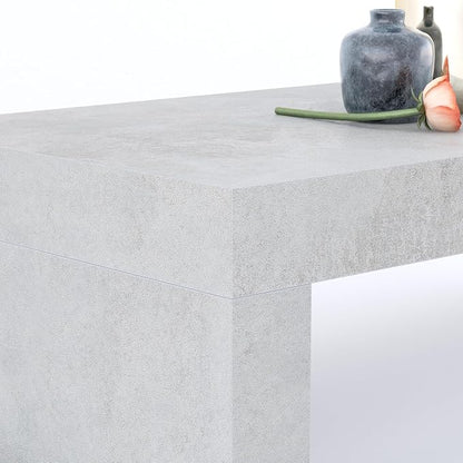 Mobili Fiver, Evolution Desk 47.2 x 15.7 in, Concrete Effect, Grey with One Leg, Made in Italy
