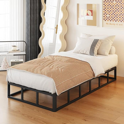 Yicensen 10 Inch High Profile Twin Box Spring Heavy Duty Metal Box Spring Twin with Fabric Cover, Sturdy Mattress Foundation, Easy Assembly, Noise Free, Black