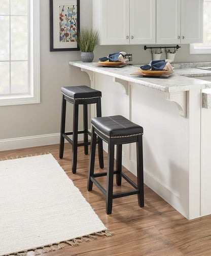 Linon Claridge Bar, Black Stool, 32" X 18.75" X 13"