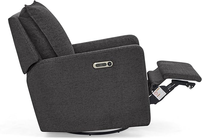 babyGap Harlowe Power Recliner with USB-A and Type-C Ports by Delta Children - Greenguard Gold Certified – Stain-Resistant Performance Fabric is Oeko-TEX Standard 100 Certified, Charcoal