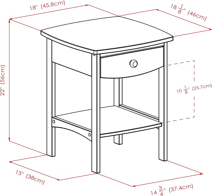 Winsome Wood Claire Accent Table, White