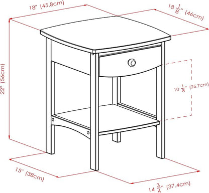 Winsome Wood Claire Accent Table, White