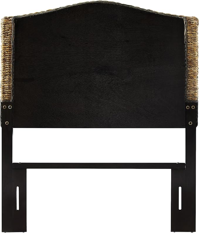 Crosley Furniture Serena Handwoven Natural Fiber Rattan Headboard for Twin Size Bed, Banana Leaf