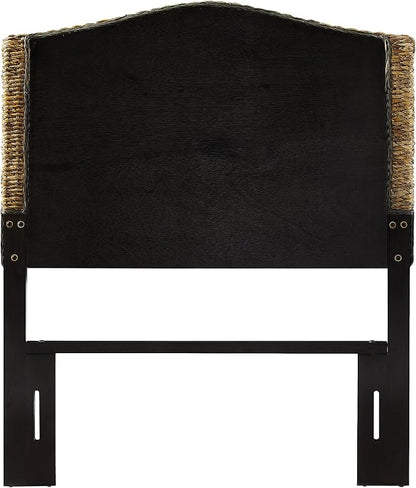 Crosley Furniture Serena Handwoven Natural Fiber Rattan Headboard for Twin Size Bed, Banana Leaf